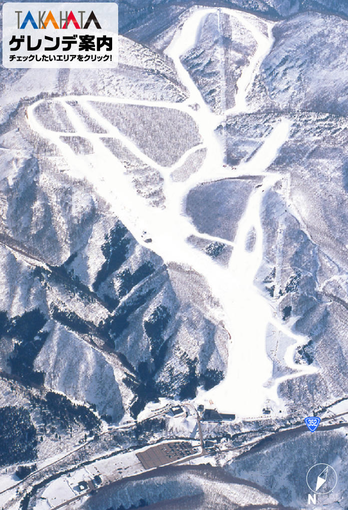 北日光・高畑スキー場のゲレンデ案内チェックしたいエリアをクリック！